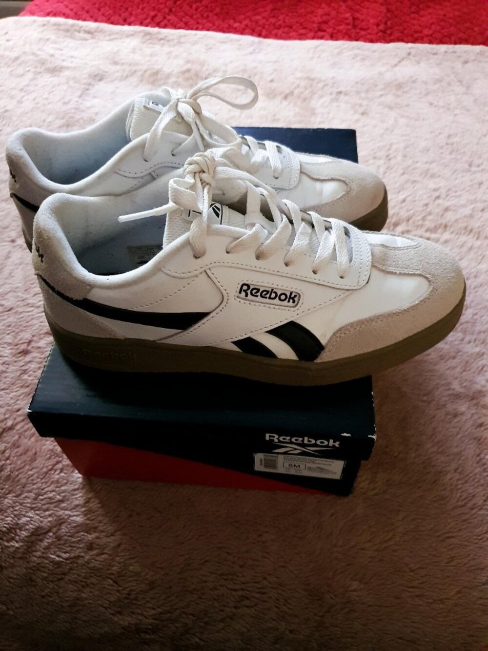 Reebok Forte Lounger Double/Up White/Natural/Black Women's Shoes Size 8